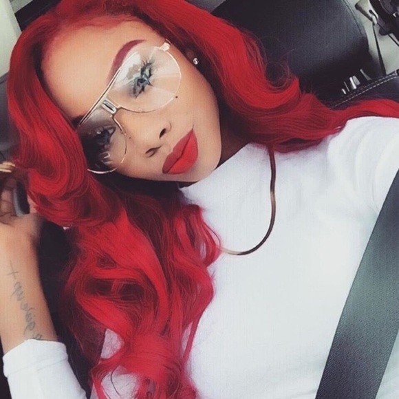 ♥️ RED 24” BODY WAVY LACE FRONT WIG💫 *NWT
